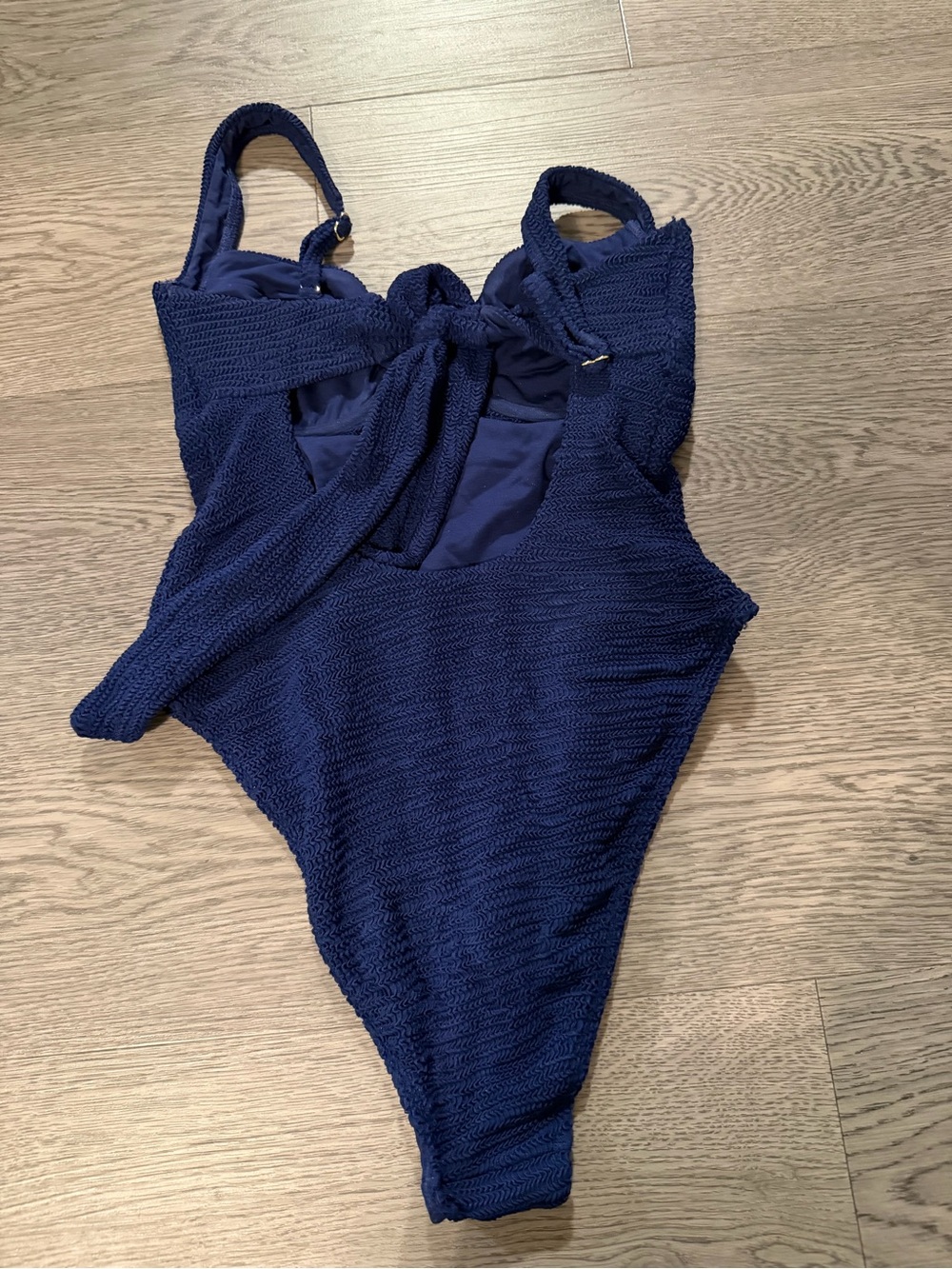 Monday Swimwear Royal Blue Textured One-Piece - Picture 2 of 4